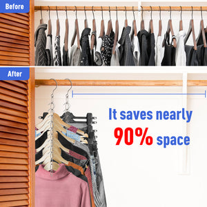 DAIFUQIHUA 5 Pack Space Saving Hanger Chains, Metal Closet Organizer, Dorm Room Essentials, Magic Hangers Chains for Kids Closet, Hanger Organizer for Dorm Organization