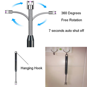 DFQHSCTE portable candle lighter, Electric plasma arc lighter, USB rechargeable lighter with LED battery indicator , match replacement suits lighting candle, gas stove,grill,BBQ, Camping